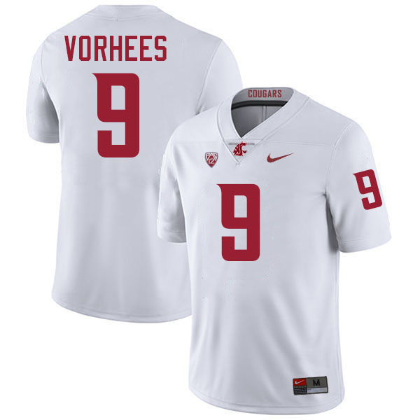 Kirby Vorhees WSU Cougars Jersey.Washington State Cougars #9 Kirby Vorhees Jersey Youth-White